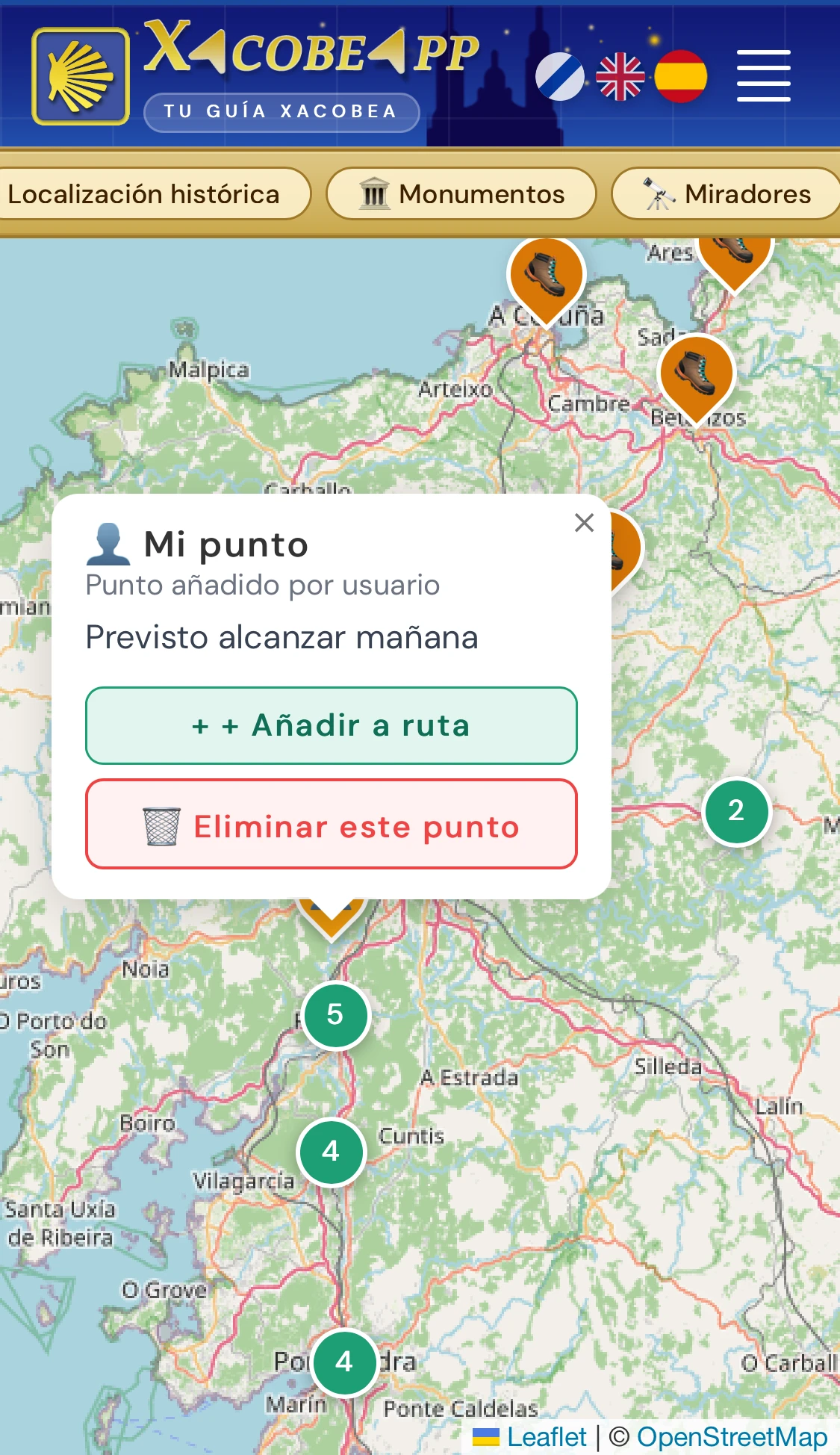 Añade tus propios puntos