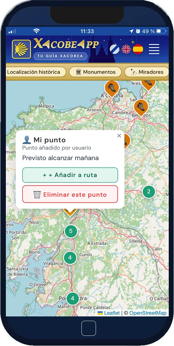 Añade tus propios puntos